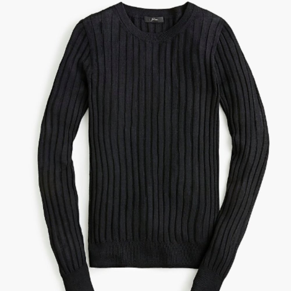 Black ribbed merino sweater (Tippi)